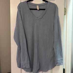 Altar’d State Cloud Blue Waffle Knit Sweater